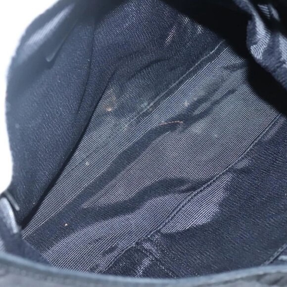 Salvatore Ferragamo Gancini Bag Canvas Leather Black Silver Auth bs26905 - Picture 11 of 16